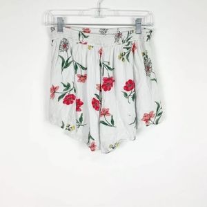 White Hollister Floral shorts Large